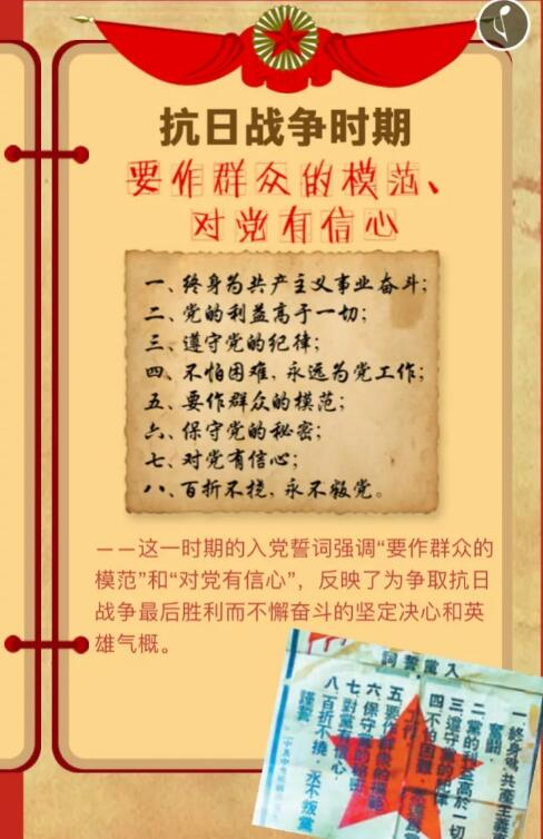 看图学史 | 第四十八期：铮铮誓言 拳拳初心————不同时期的中国共产党入党誓词 - 看图学史 - 兰州八路军办事处纪念馆